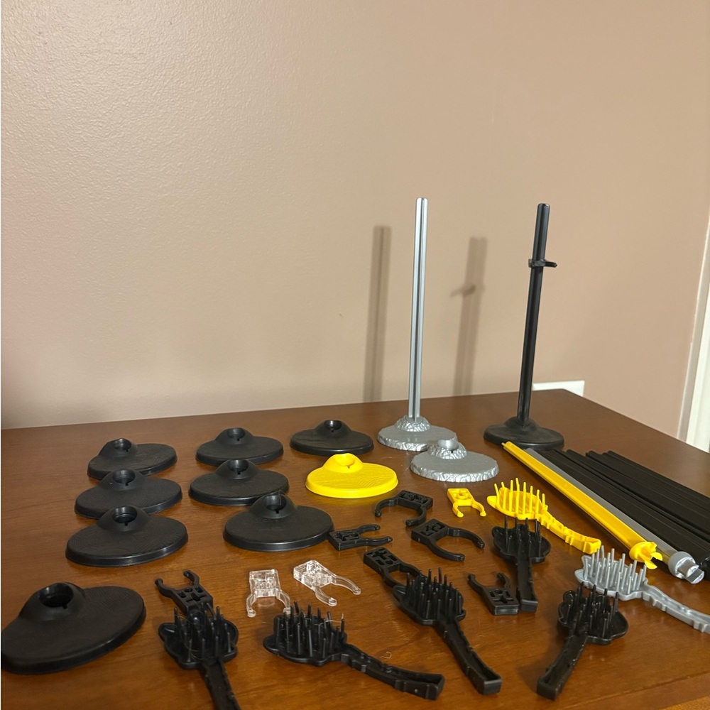 Black and Yellow Display Stand Set